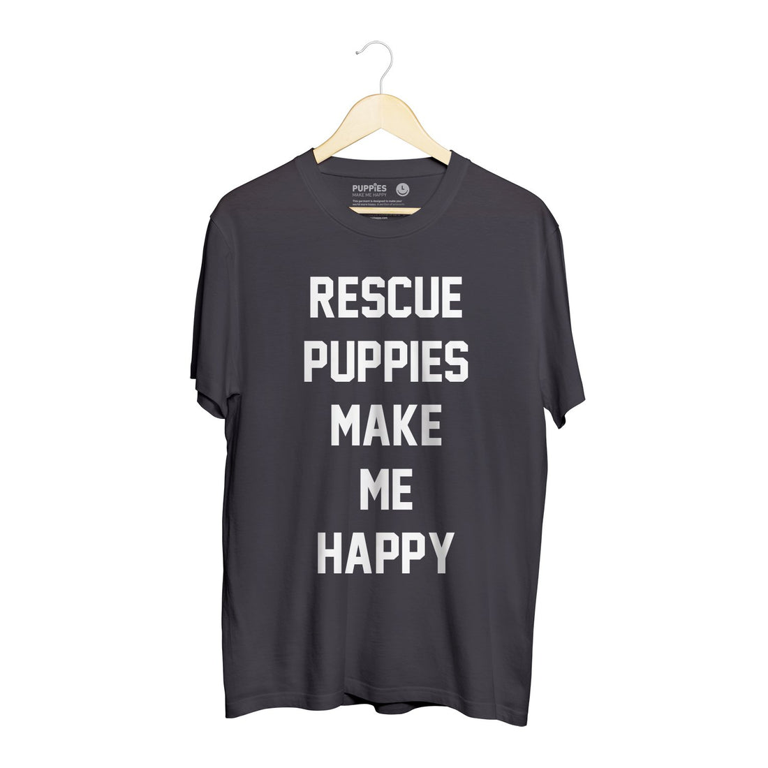 Rescue Puppies Title | Uni - Sex Crewneck Tee - Puppies Make Me Happy
