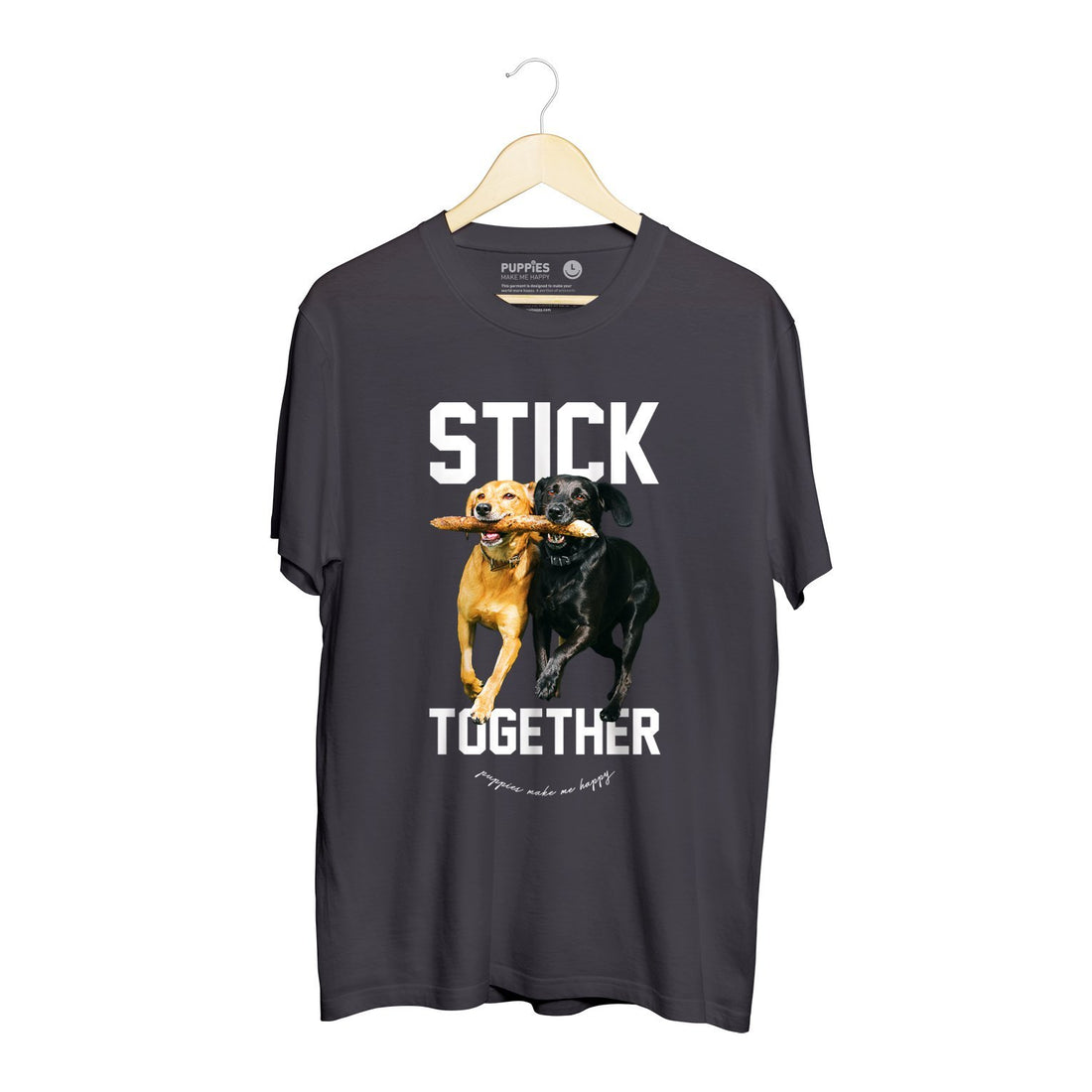 Stick Together | Uni - Sex Crewneck Tee - Puppies Make Me Happy