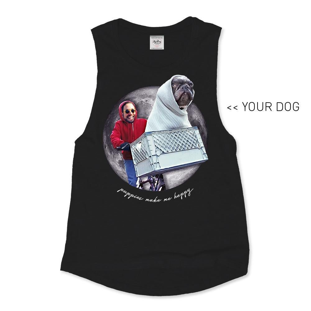 Your Dog Here | Custom Phone Home Muscle Tank | Gift for Dog Lovers - Puppies Make Me Happy