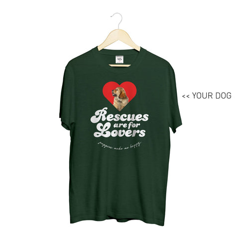 Your Dog Here - Rescues Are For Lovers - Crewneck - Puppies Make Me Happy