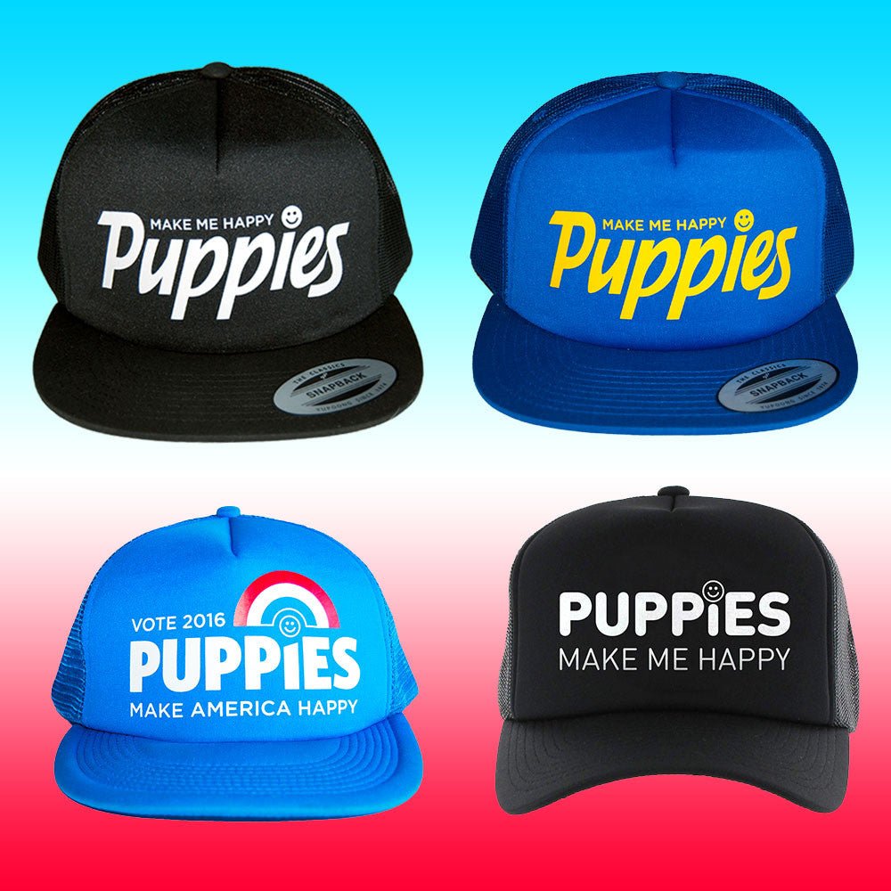 New New: SnapBack Truckers - Puppies Make Me Happy