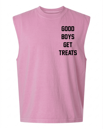 Good Boys Get Treats Heavyweight Muscle Tanks - Puppies Make Me Happy