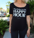 Dog Walks are my Happy Hour | Women's Scoop Neck Weekend Tee - Puppies Make Me Happy