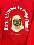Custom Merry Christmas Ya Filthy Animal Sweatshirt | Personalized Dog Photo Best Gift - Puppies Make Me Happy