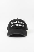 Good Boys Get Treats Distressed Dad Hat | Vintage Low Profile Cotton Cap - Puppies Make Me Happy