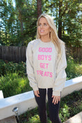 Good Boys Get Treats | Pink Font | Unisex Sweatshirt - Puppies Make Me Happy