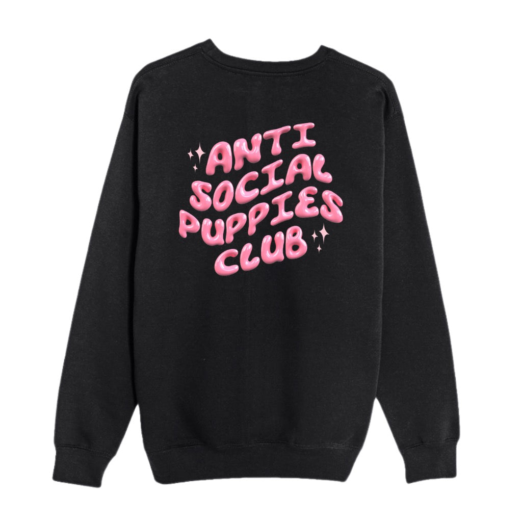 Anti Social Puppies Club | Uni-Sex Crewneck Sweatshirt