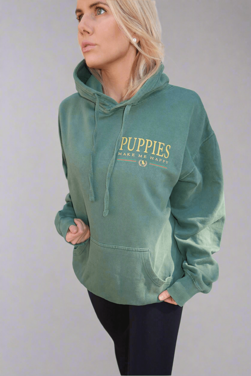 Pup Lux Puppies Make Me Happy | Uni - Sex Hoodie - Puppies Make Me Happy