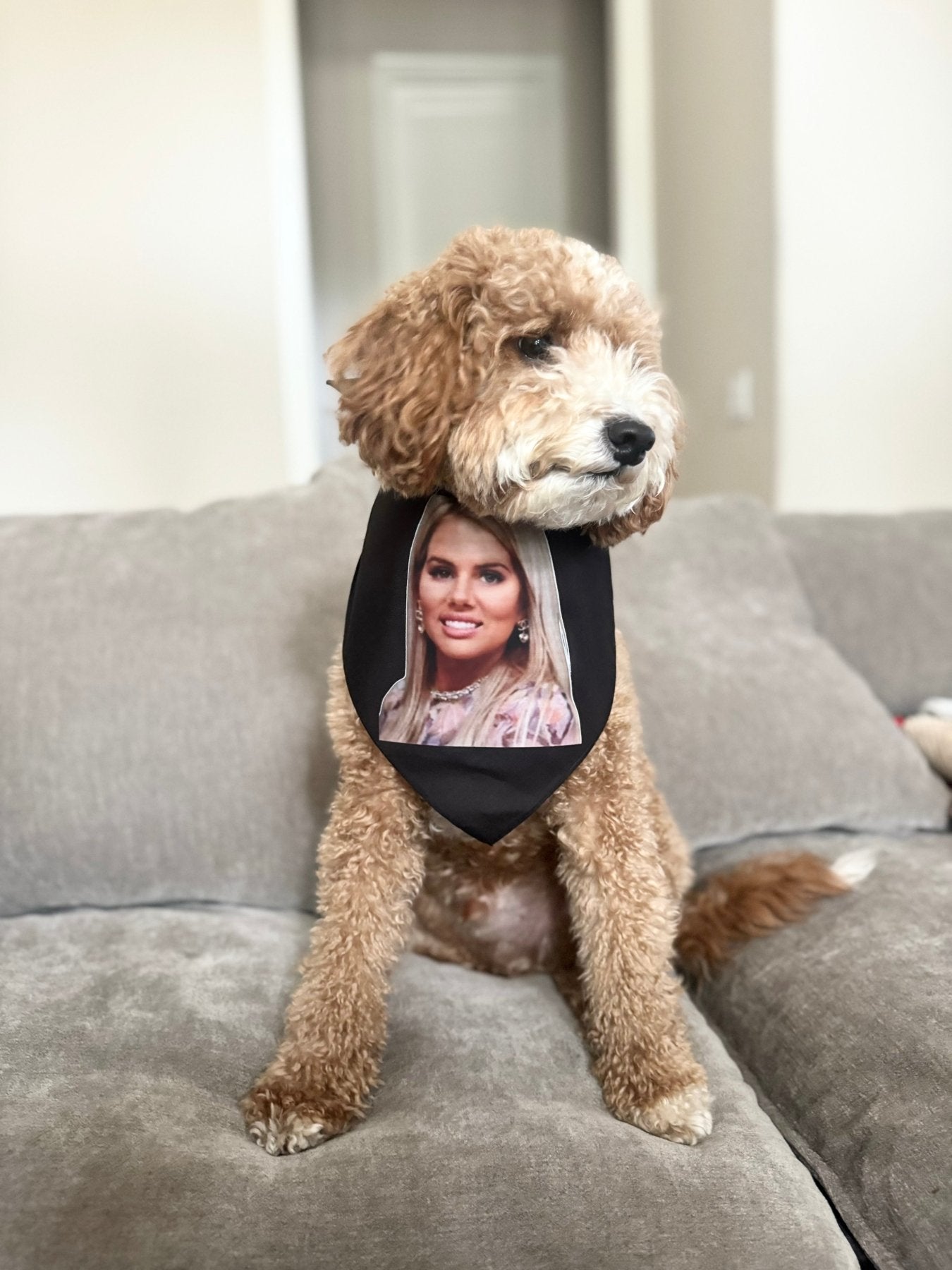 Custom Human Face Dog Bandana – Personalized Dog Gift for Dog Lovers - Your Dog Here - Puppies Make Me Happy