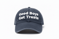 Good Boys Get Treats Distressed Dad Hat | Vintage Low Profile Cotton Cap - Puppies Make Me Happy