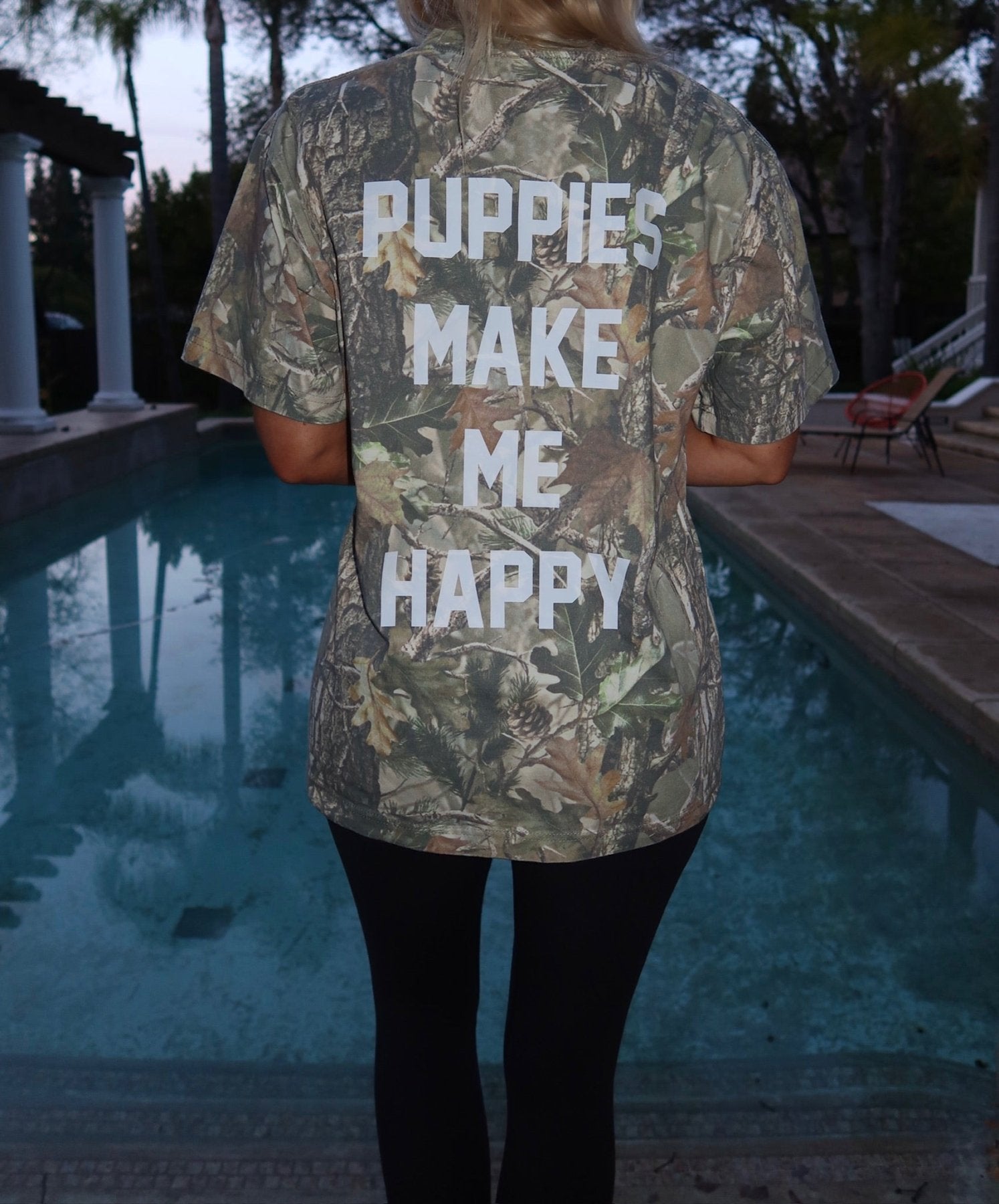 Limited Edition Camo T-Shirt | Puppies Make Me Happy Unisex Wood Camo Tee - Puppies Make Me Happy