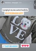 Your Dog Here | Custom True Puppy Love Crop Top Hood | Dog Owner Gift - Puppies Make Me Happy