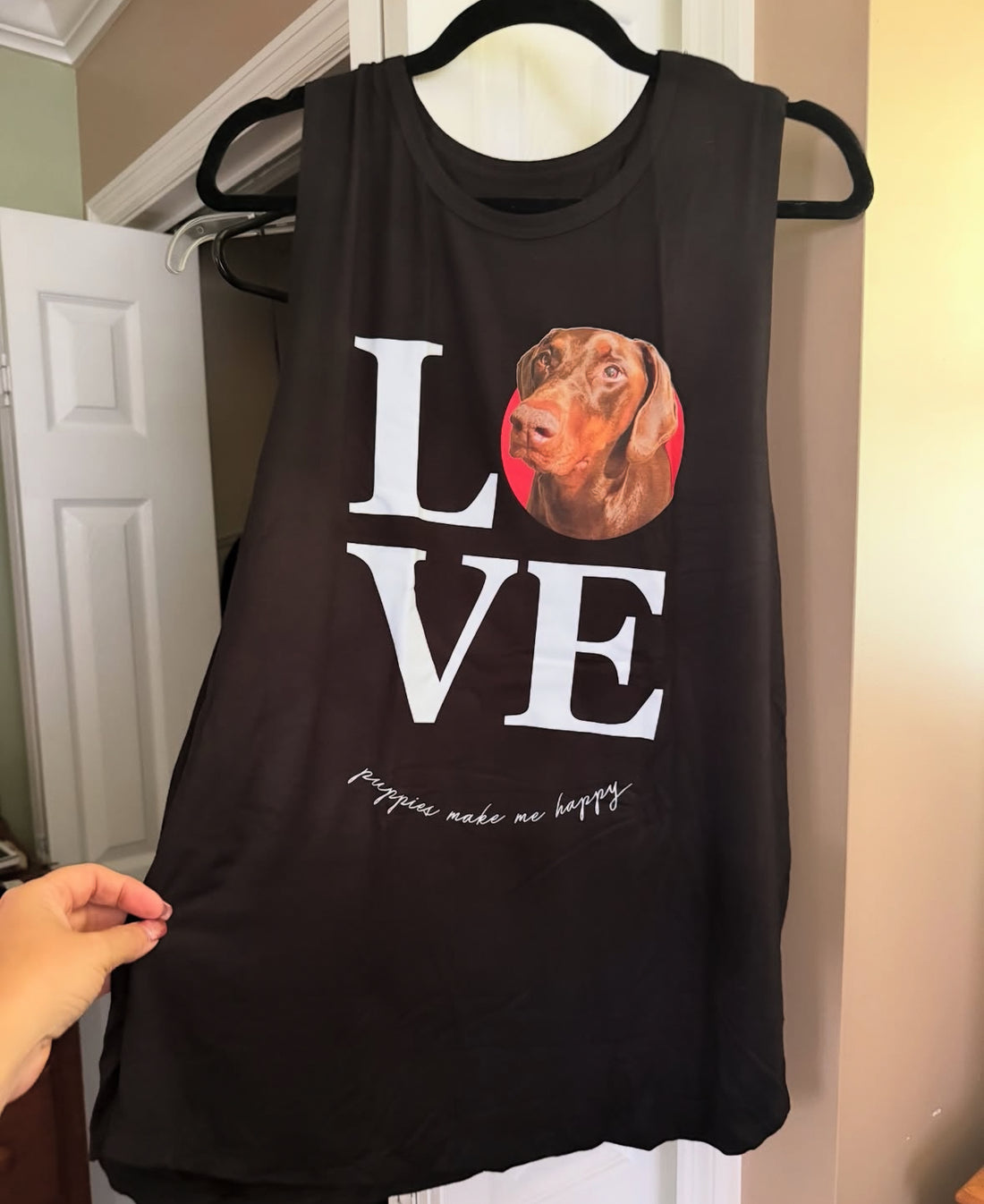 Your Dog Here - True Puppy Love - Muscle Tank - Puppies Make Me Happy