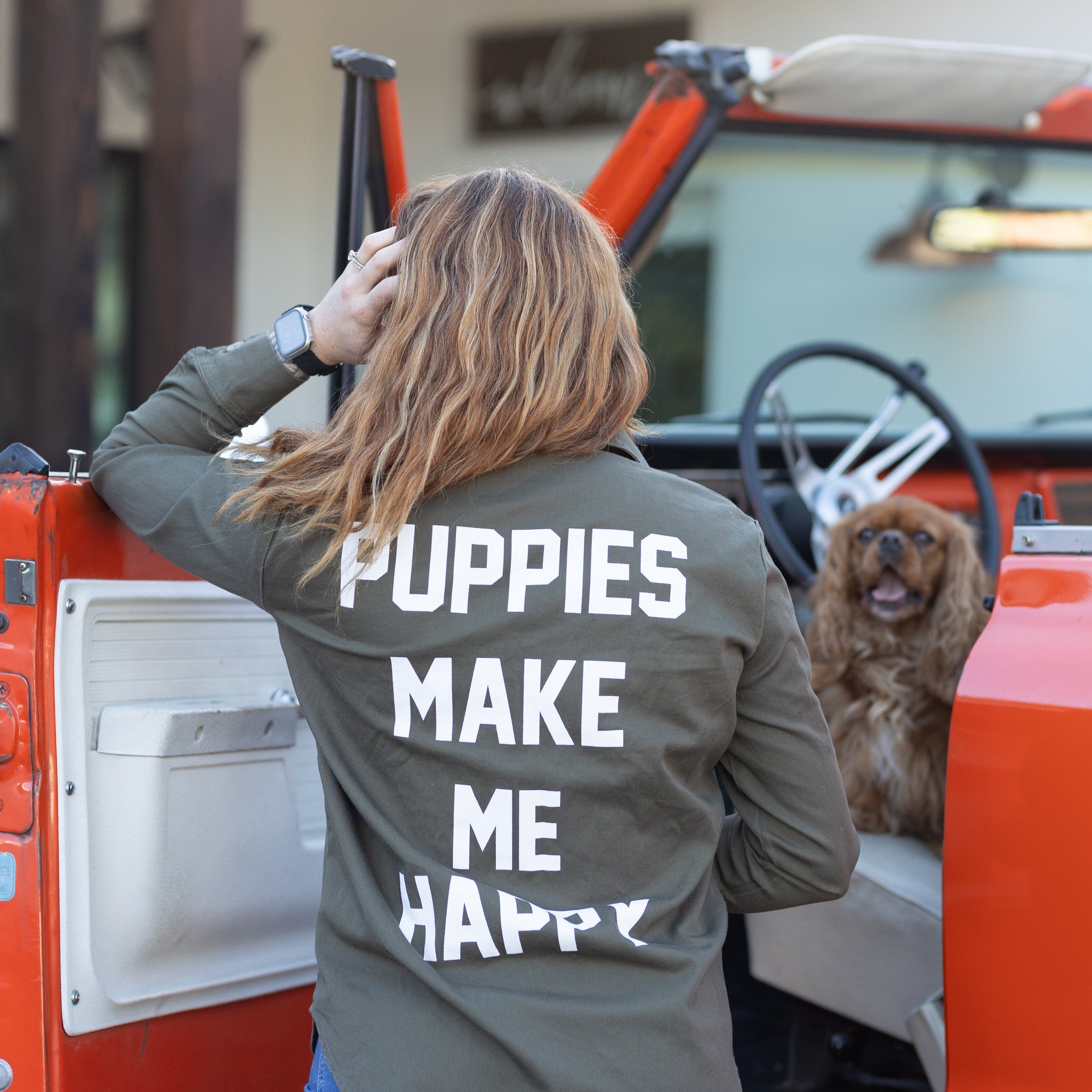 Puppies Club Military Button Up