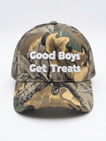 Good Boys Get Treats 5 Panel Trucker Hat | Mid Profile Mesh Back Snapback - Puppies Make Me Happy
