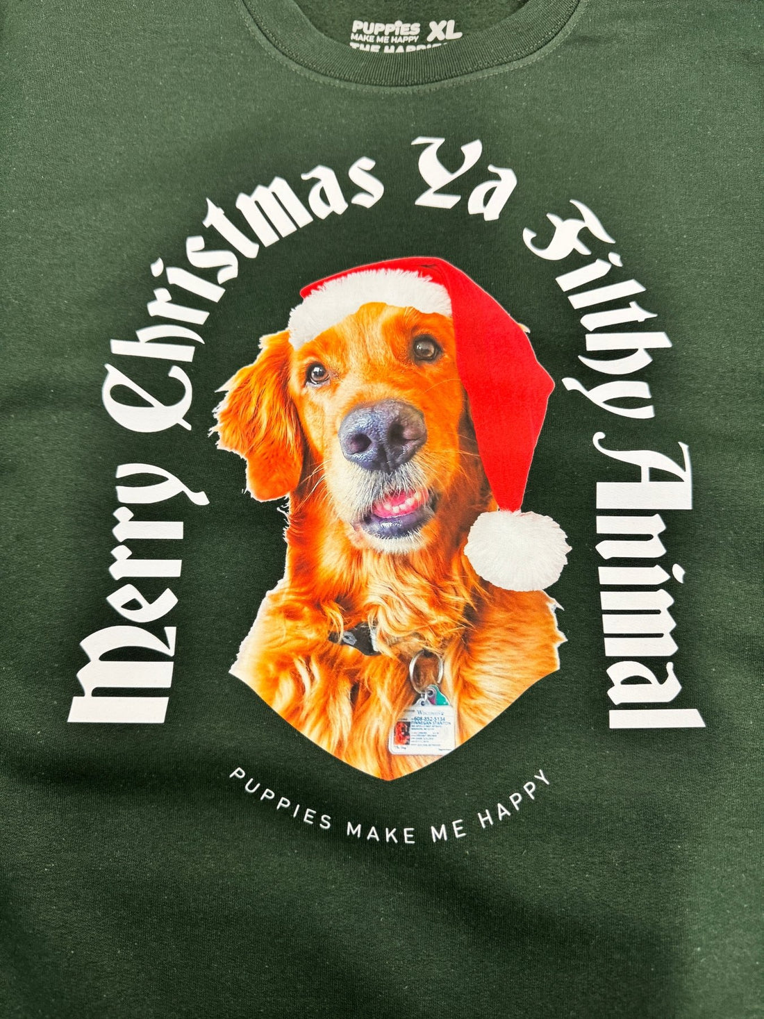 Your Dog Here | Merry Christmas | Custom Dog Sweatshirt - Puppies Make Me Happy