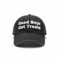 Good Boys Get Treats Distressed Dad Hat | Vintage Low Profile Cotton Cap - Puppies Make Me Happy