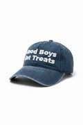Good Boys Get Treats Distressed Dad Hat | Vintage Low Profile Cotton Cap - Puppies Make Me Happy