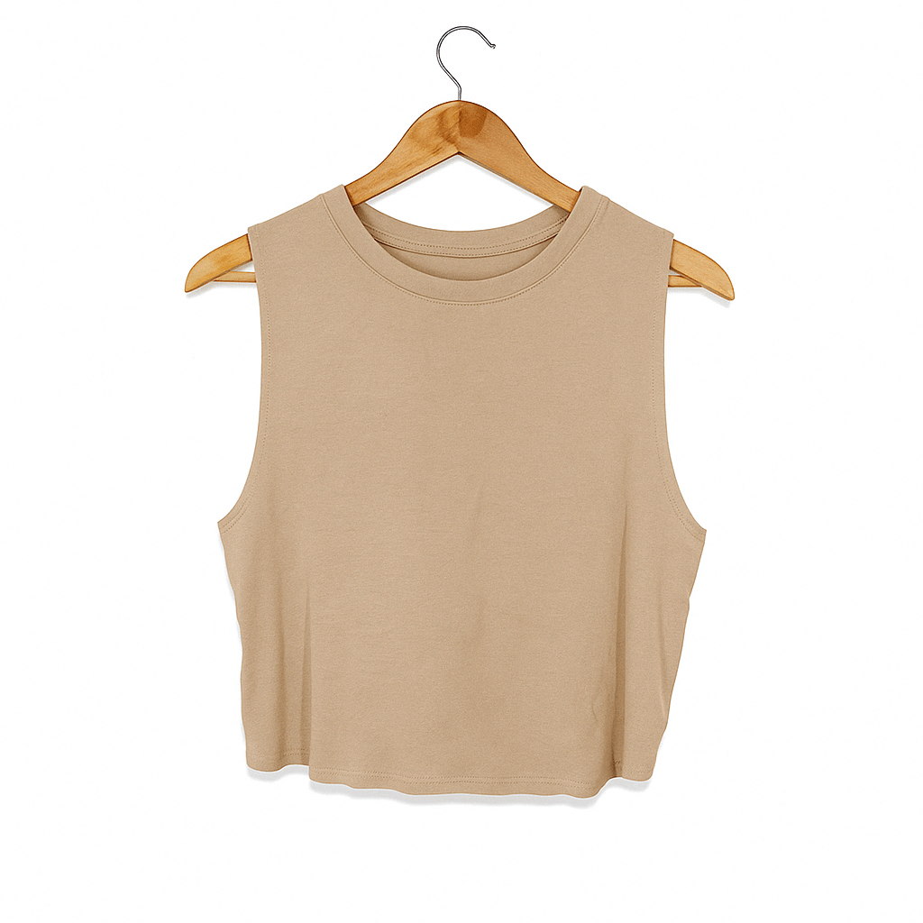 Blank Women's Waist Length Crop Tank | Ultra - Soft Made in USA | Everyday Basic - Puppies Make Me Happy