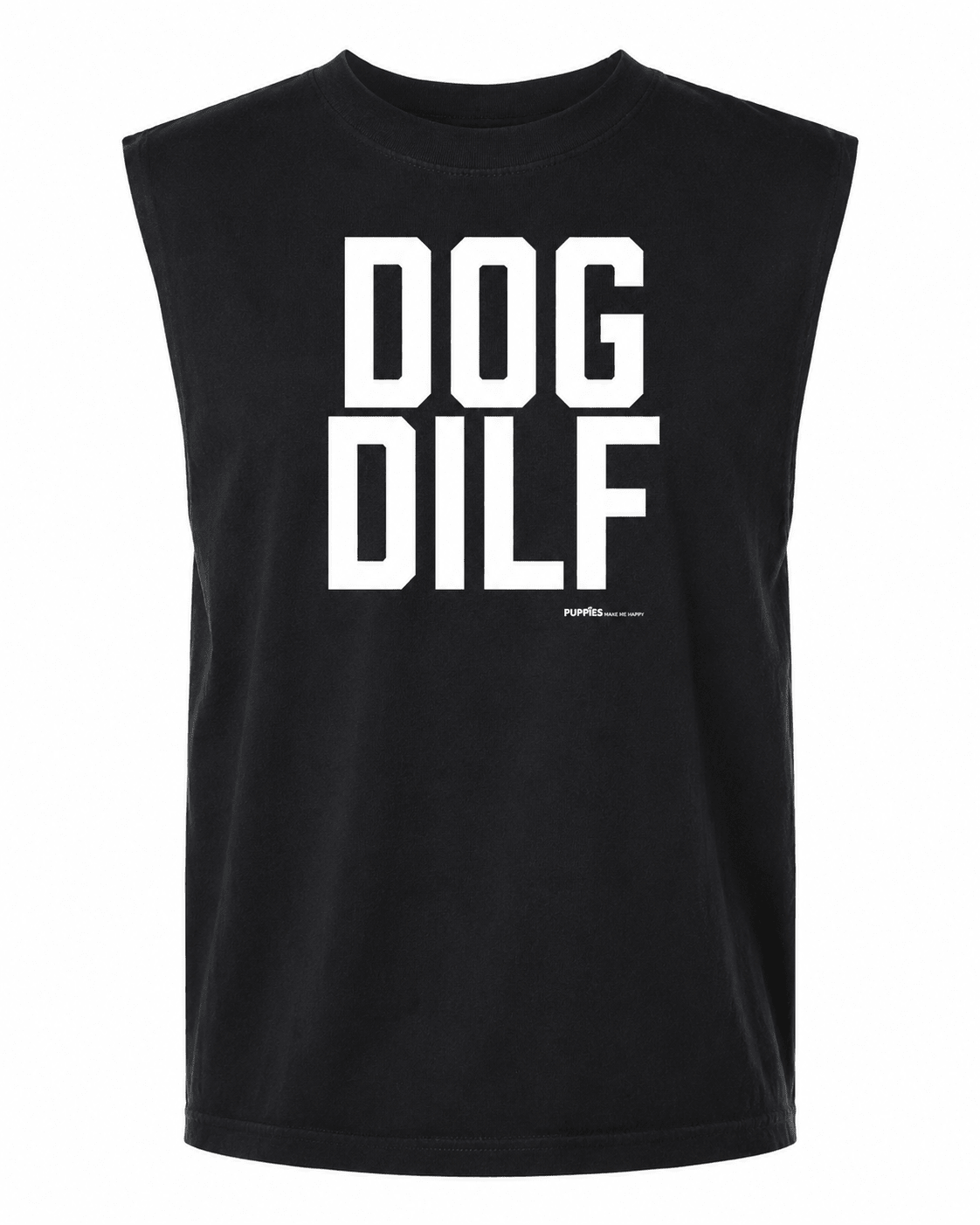 Dog DILF Unisex Heavyweight Muscle Tank | Vintage Washed Sleeveless - Puppies Make Me Happy