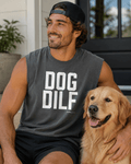 Dog DILF Unisex Heavyweight Muscle Tank | Vintage Washed Sleeveless - Puppies Make Me Happy