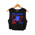 Custom Vote Puppies Black Crop