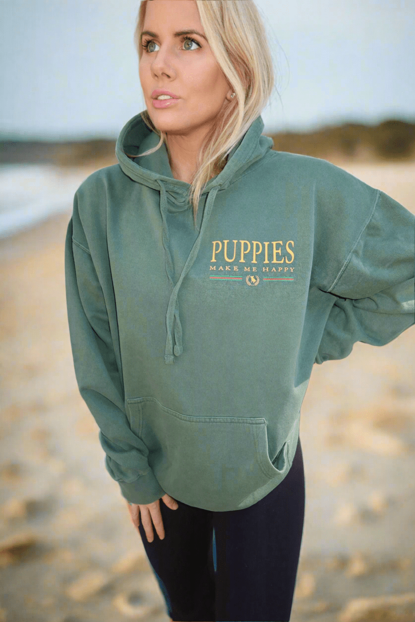 Pup Lux Puppies Make Me Happy | Uni - Sex Hoodie - Puppies Make Me Happy