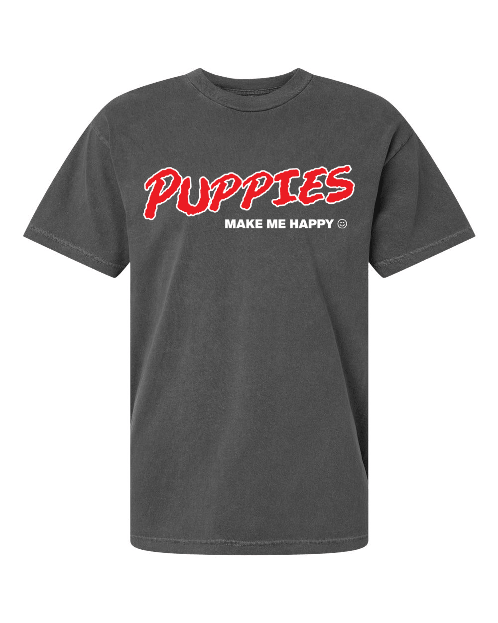 Puppies Keep Kids Off Drugs and Alcohol| Uni-Sex Crewneck Tee - Puppies Make Me Happy