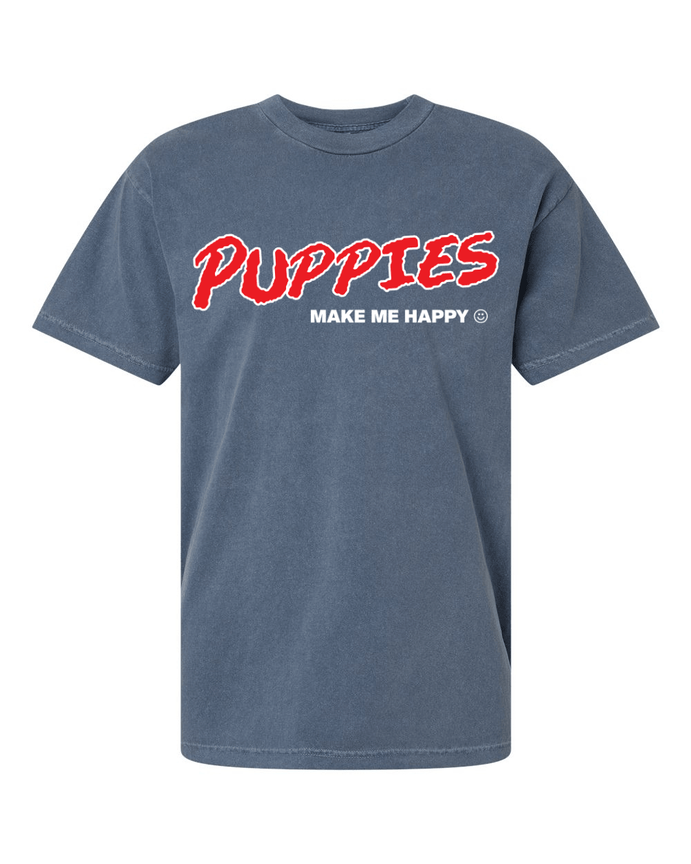 Puppies Keep Kids Off Drugs and Alcohol| Uni-Sex Crewneck Tee - Puppies Make Me Happy