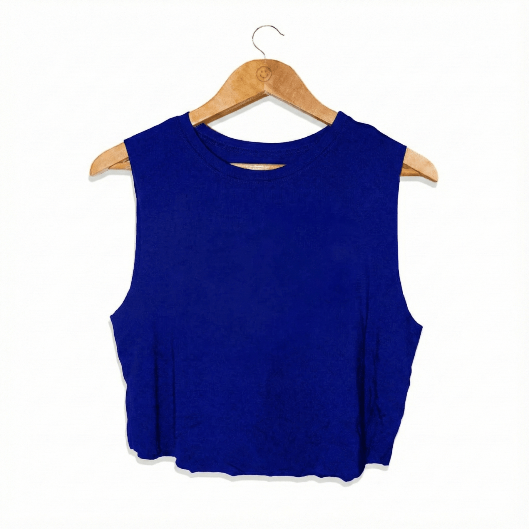 Blank Women's Waist Length Crop Tank | Ultra - Soft Made in USA | Everyday Basic - Puppies Make Me Happy