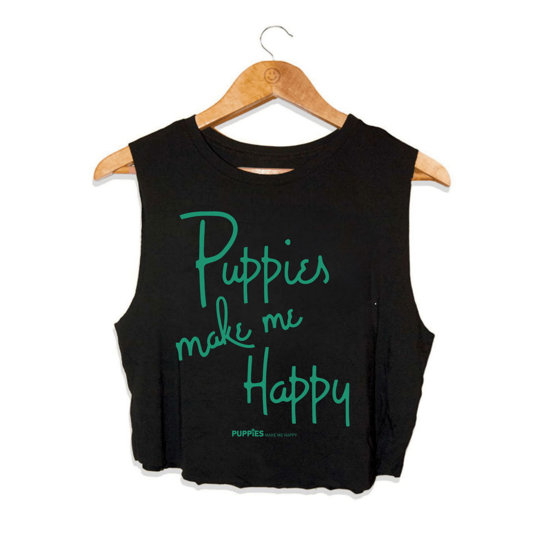 Puppies Hills Hotel | Women’s Crop Tank - Puppies Make Me Happy