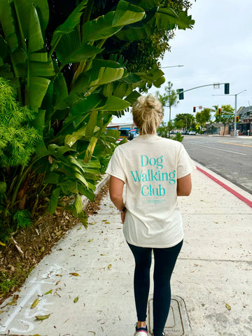 Dog Walking Club Back White T Shirt