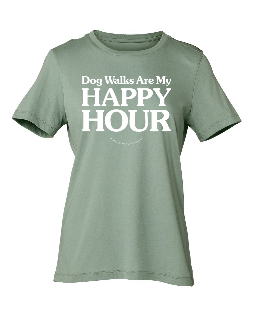 Dog Walks Are My Happy Hour | Women’s T-Shirt | Present for Dog Moms & Dog Lovers