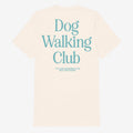 Dog walking club t shirt cream