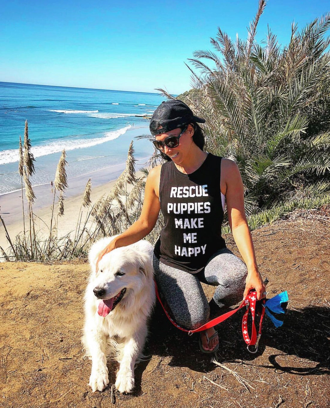 Rescue Puppies - Women's Sleeveless - Puppies Make Me Happy