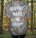 Limited Edition Camo T-Shirt | Puppies Make Me Happy Unisex Wood Camo Tee - Puppies Make Me Happy