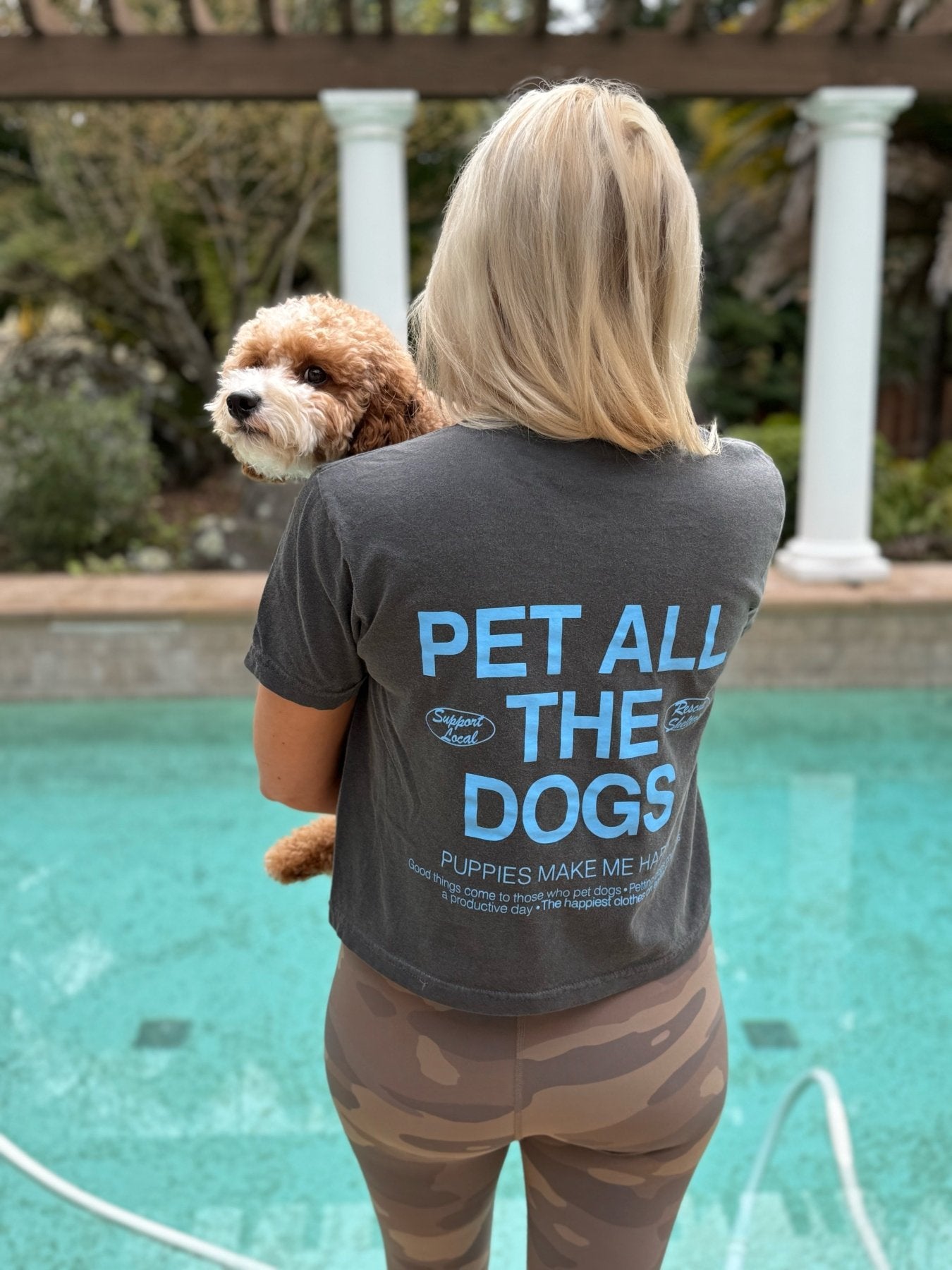 Pet All The Dogs Women's Heavyweight Box Tee | Pigment Dyed | Gift for