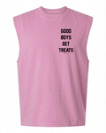 Good Boys Get Treats Heavyweight Muscle Tank | Premium Cotton Boxy Fit Best Gift - Puppies Make Me Happy