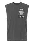 Good Girls Get Treats Heavyweight Muscle Tank | Premium Cotton Boxy Fit Best Gift for Dog Moms - Puppies Make Me Happy