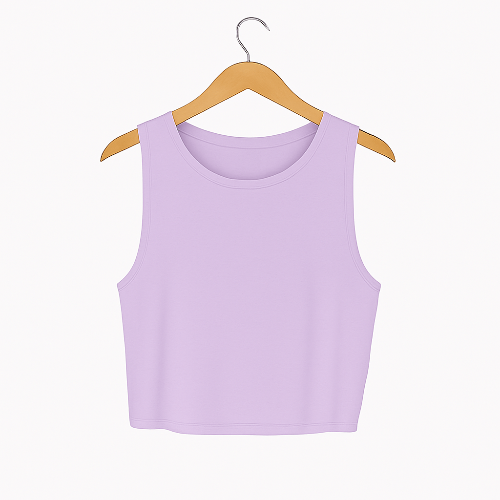 Blank Women's Waist Length Crop Tank | Ultra - Soft Made in USA | Everyday Basic - Puppies Make Me Happy