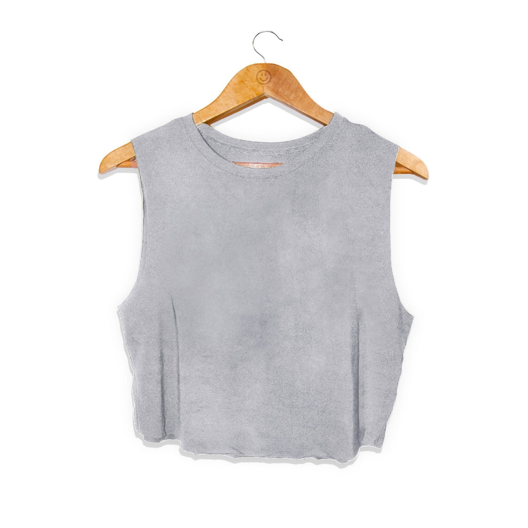 Blank Women's Waist Length Crop Tank | Ultra - Soft Made in USA | Everyday Basic - Puppies Make Me Happy