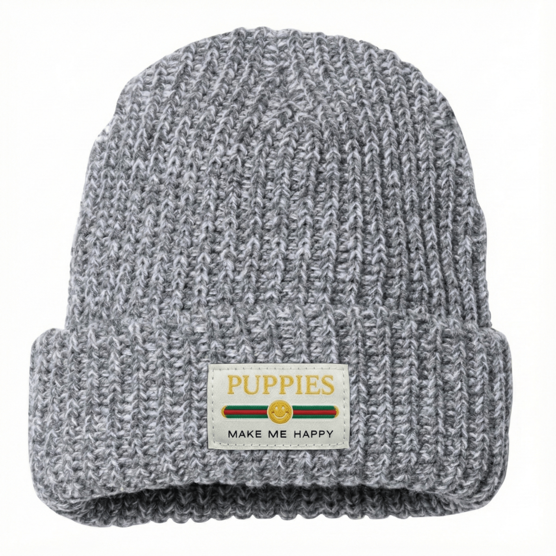 Pup Lux Gold Label Midwest Marl Beanie | Thickest Warmest Knit Cap Best Luxury Gift - Puppies Make Me Happy