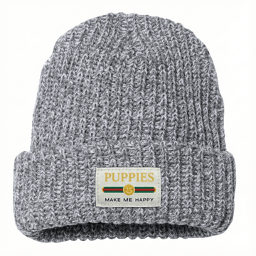 Pup Lux Gold Label Midwest Marl Beanie | Thickest Warmest Knit Cap Best Luxury Gift - Puppies Make Me Happy