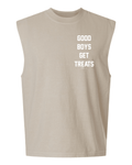 Good Boys Get Treats Heavyweight Muscle Tank | Premium Cotton Boxy Fit Best Gift - Puppies Make Me Happy