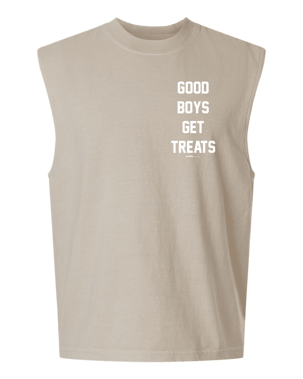 Good Boys Get Treats Heavyweight Muscle Tank | Premium Cotton Boxy Fit Best Gift - Puppies Make Me Happy