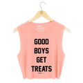 Good Boys Get Treats Crop Tank | Gift for Dog Moms | Made in USA - Puppies Make Me Happy