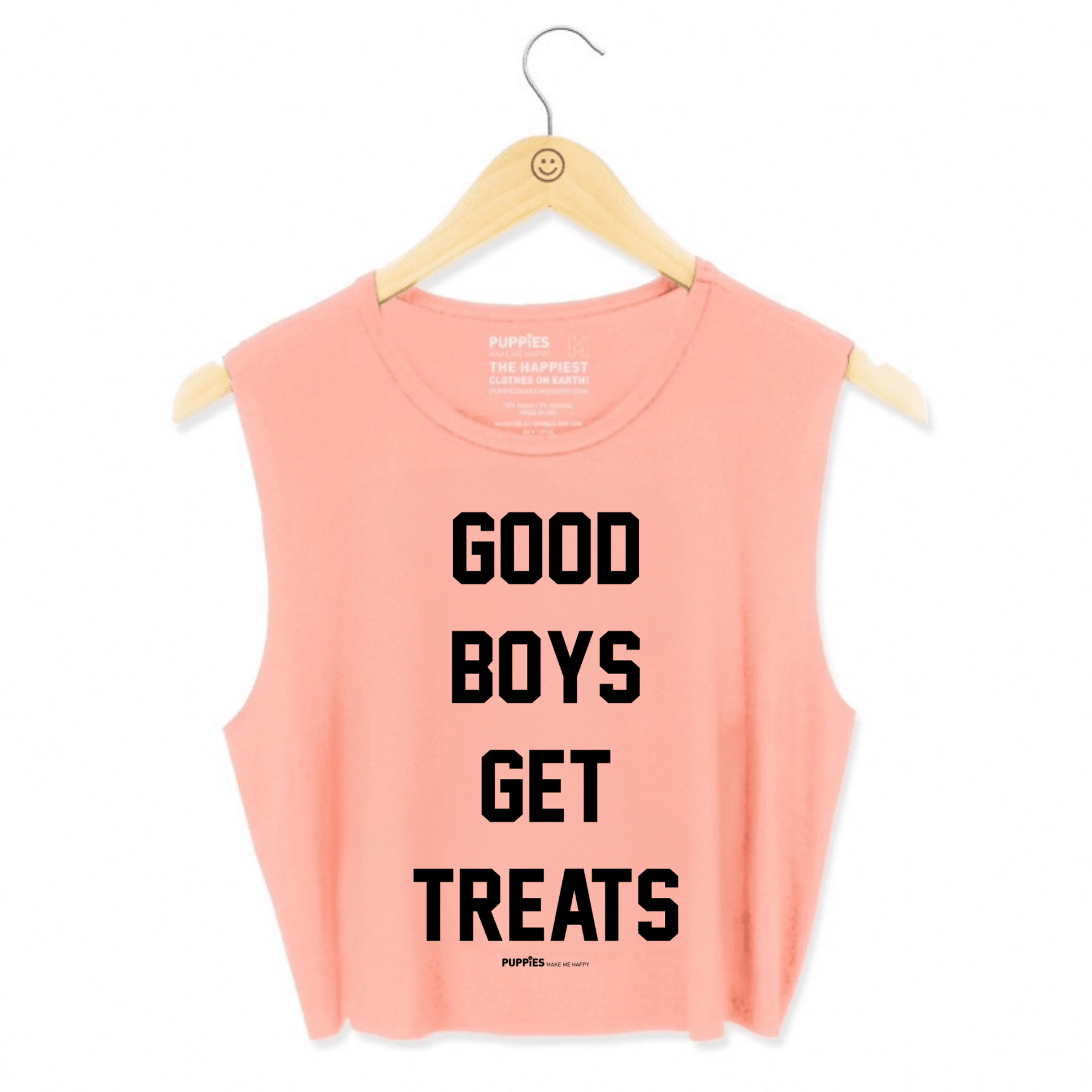 Good Boys Get Treats Crop Tank | Gift for Dog Moms | Made in USA - Puppies Make Me Happy