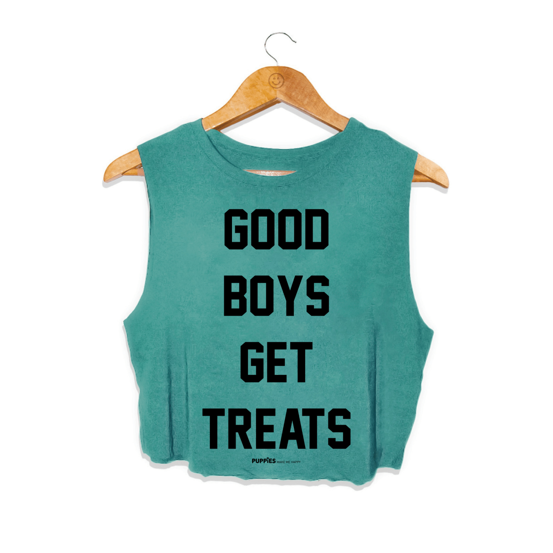 Good Boys Get Treats Crop Tank | Gift for Dog Moms | Made in USA - Puppies Make Me Happy