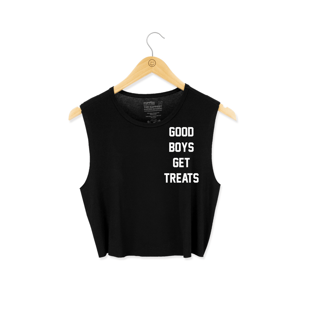 Good Boys Get Treats Crop Tank | Made in USA Activewear - Puppies Make Me Happy