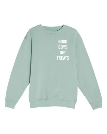Good Boys Get Treats Relaxed Unisex Fleece Crewneck Sweatshirt